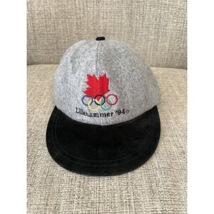 Vintage 1994 Lillehammer Winter Olympics Team Canada Hat Gray One Size